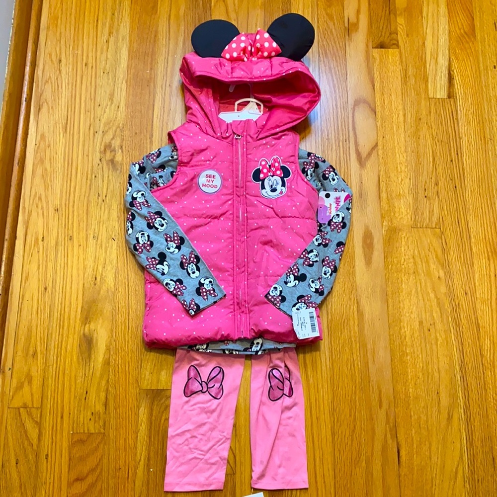 🎉NWT🎉Minnie Mouse, Disney 3 piece set Girls 6